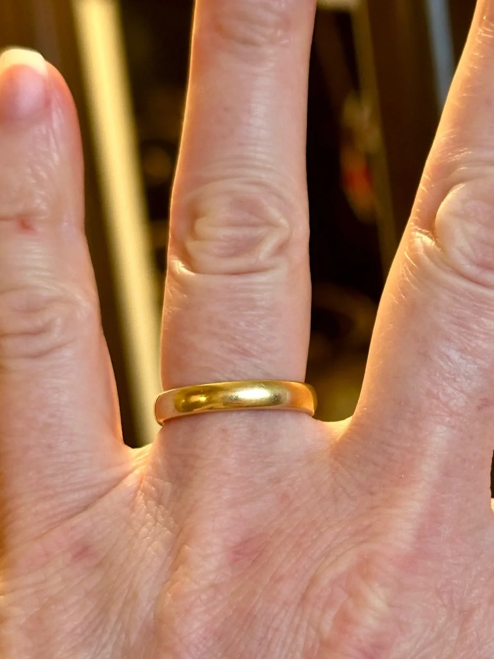 Antique Tiffany & Co. 18k Yellow Gold Wedding Band Ring 1900’s 6.5 Comfort Fit - Picture 3 of 13